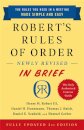 Robert's Rules of Order Newly Revised In Brief, 3rd edition