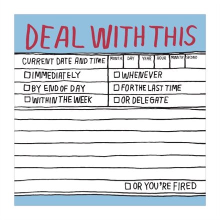 Knock Knock Deal With This Hand Lettered Sticky Note