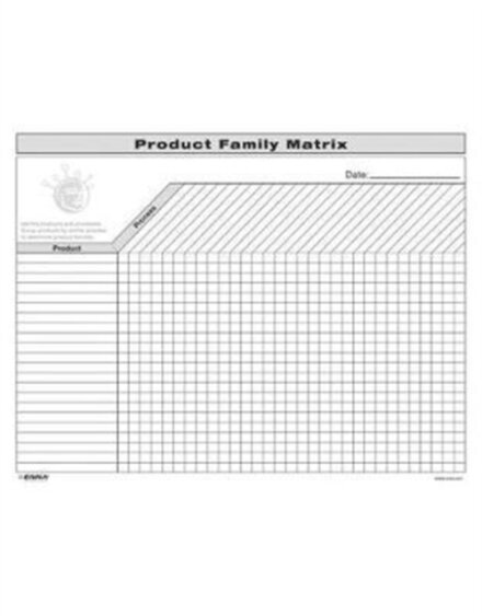 VSM: Product Family Matrix