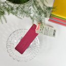 Recycled Leather Bookmark - Raspberry Pink