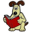 Gromit Reading Pin Badge