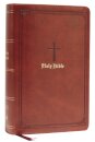 KJV Holy Bible: Large Print Single-Column with 43,000 End-of-Verse Cross References, Brown Leathersoft, Personal Size, Red Letter, Comfort Print: King James Version