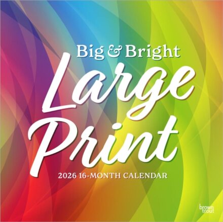 Big & Bright Large Print 2026 Square Flap Matte Calendar