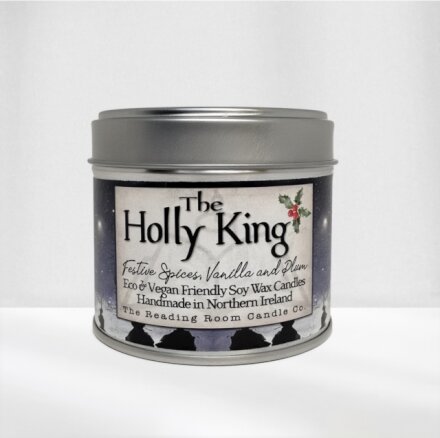 Holly King- Scented Soy Candle- Festive Spices, Vanilla and Plum