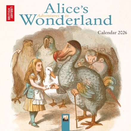 British Library: Alice's Adventures in Wonderland Mini Wall Calendar 2026 (Art Calendar)