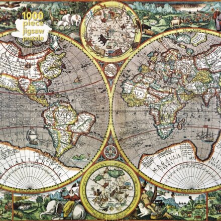 Adult Sustainable Jigsaw Puzzle Pieter van den Keere: Antique Map of the World