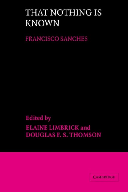 That Nothing is Known