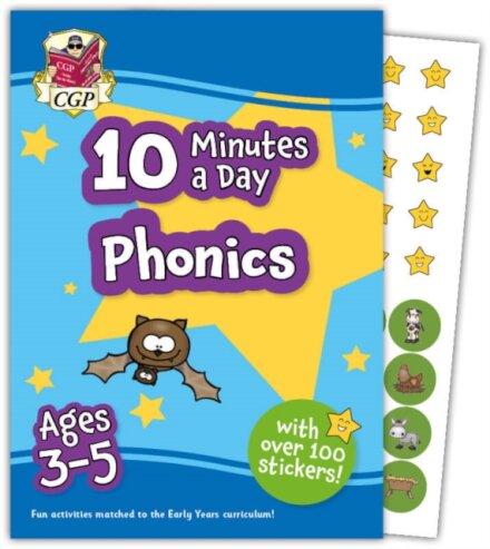 10 Minutes a Day Phonics for Ages 3-5 (with over 100 stickers)