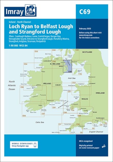 Imray Chart C69 : Loch Ryan to Belfast Lough and Strangford Lough : 69
