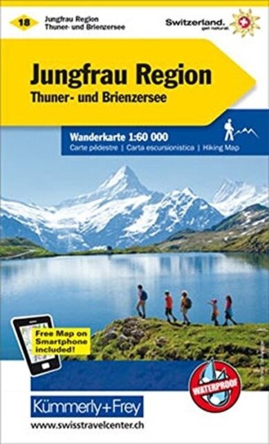 Jungfrau Region Hiking Map