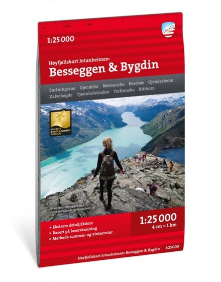 Jotunheimen: Besseggen & Bygdin - Hoyfjellskart