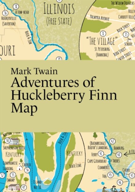 Mark Twain, Adventures of Huckleberry Finn Map