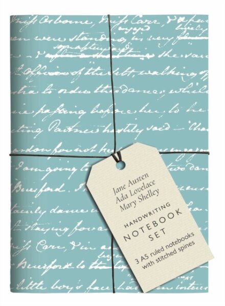 Jane Austen, Ada Lovelace, Mary Shelley Handwriting Notebook Set