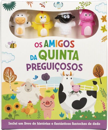 Os amigos da quinta preguiçosos - Livro de Histórias e Fantoches de Dedo
