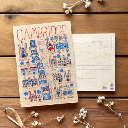 Julia Gash Wooden Postcard - Cambridge
