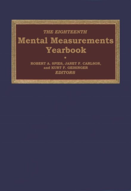 The Eighteenth Mental Measurements Yearbook
