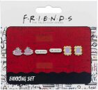FRIENDS TV Show Set of 3 Earring Studs; Frame, Coffee Cup, & FRIENDS Logo