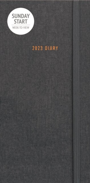 Charcoal Sunday Start Deluxe Slim Diary 2026