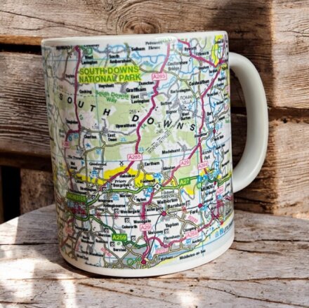 OS Map Ceramic Mug - South Downs National Park