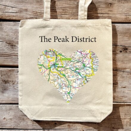 OS Map Premium Canvas Tote Bag - Peak District National Park